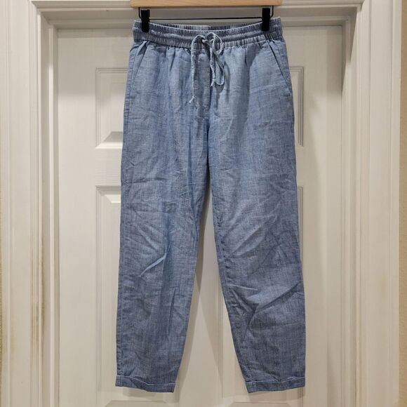 J. Crew Chambray drawstring pant, size 4 - Picture 3 of 10
